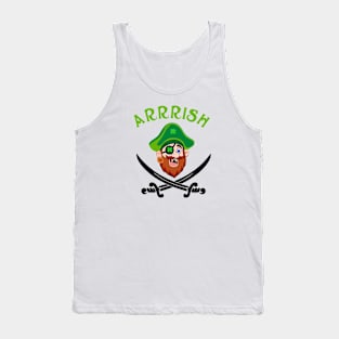 Arrish Irish Pirate  Leprechaun St Patricks Day Tank Top